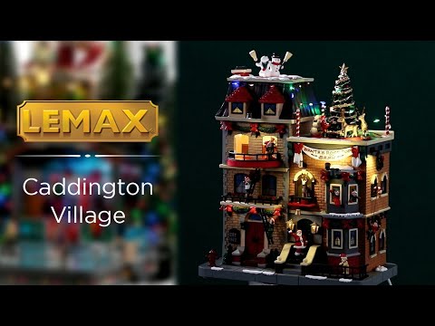 Lemax - 'Santa's Rooftop Bash' - Attraction illuminée avec animation, musique - Adaptateur inclus