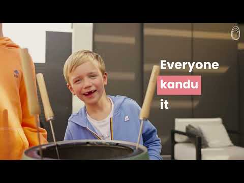 Kandu Cooking 41 charcoal grill - Coal Grey - Vertical Cooking BBQ - Ø58 x H95 cm
