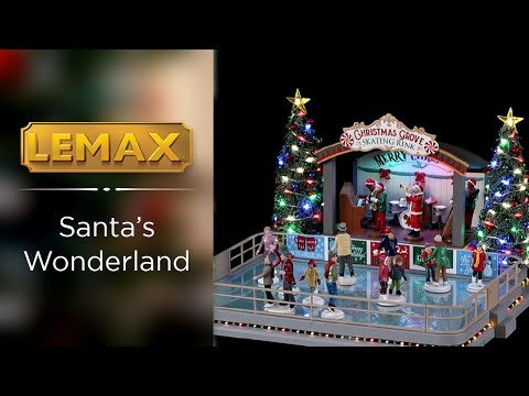 Lemax - 'Christmas Grove Skating Rink' - Illuminated Attraction with animation, music - Adapter included