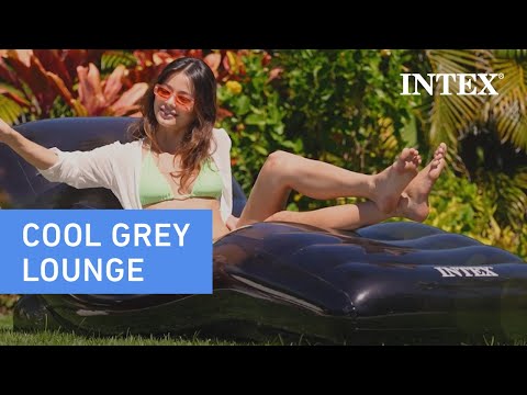 Intex inflatable air mattress Lounge - gray transparent - L191 x W99 cm