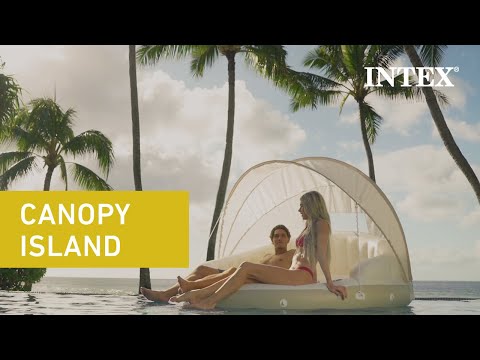 Intex opblaasbare luchtmatras 'Canopy Island' - L199 x B150 cm