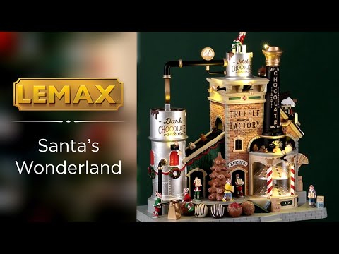 Lemax - 'The Christmas Chocolatier Truffle Factory' - Illuminated Attraction with animation, music - Adapter included