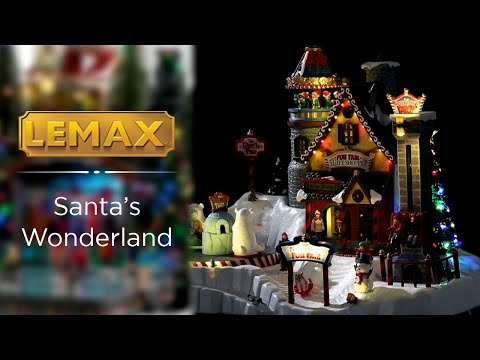 Lemax - 'North Pole Fun Fair' - Attraction lumineuse avec animation et musique/son - Adaptateur inclus