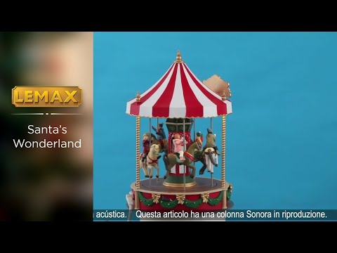 Lemax - 'Christmas Cheer Carousel' - Verlichte attractie met animatie & muziek/geluid - Exclusief adapter (werkt ook op batterijen)