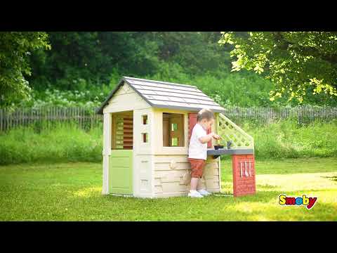 Smoby Life Nature Playhouse met keuken – Speelhuis – Voor kinderen vanaf 2 jaar – Inclusief accessoires